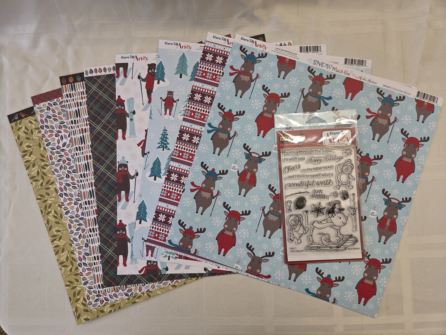 Dare 2B Artzy Patterned Paper Set 12x12 "Snow Much Fun"