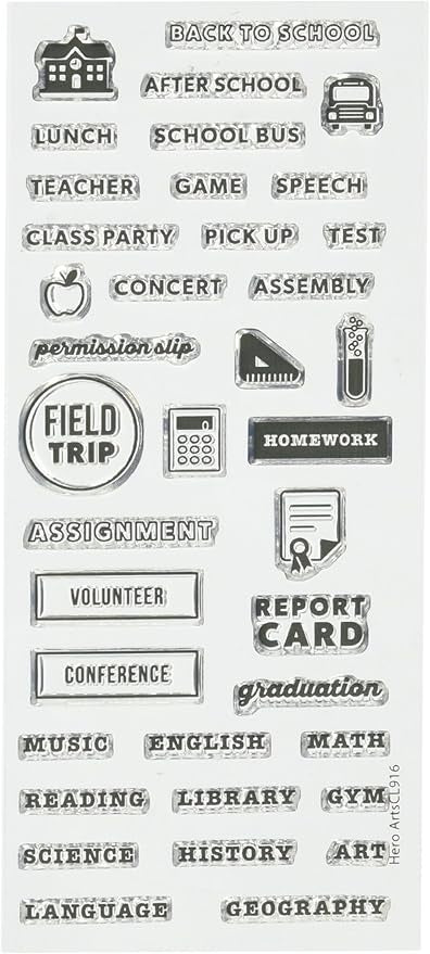 H A KELLY'S SCHOOL PLANNER STAMP SET