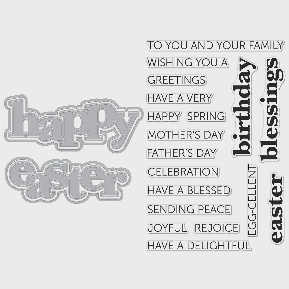 H A HAPPY EASTER STAMP & CUT XL