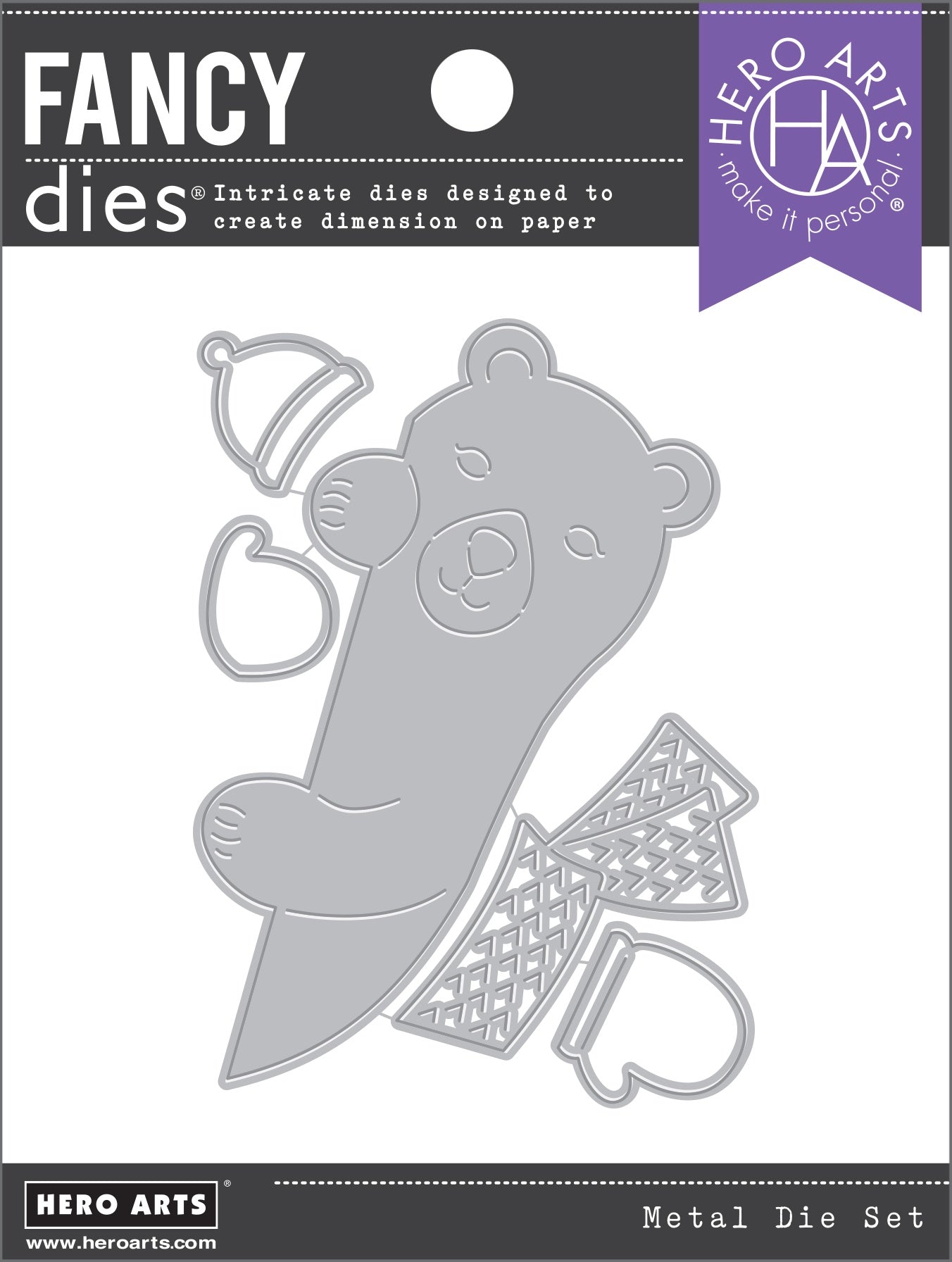 HA PEEKING WINTER BEAR FANCY DIE