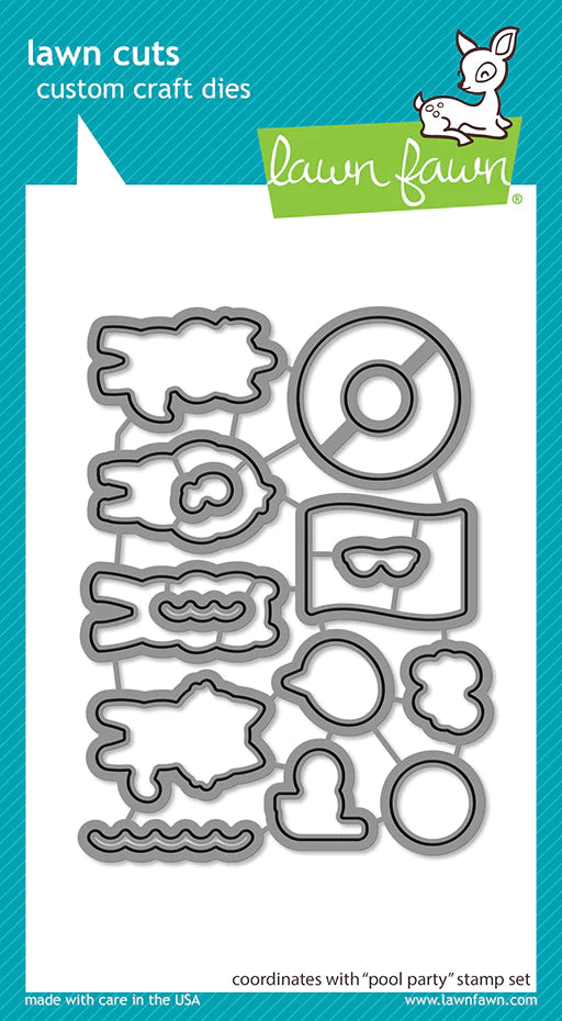LF POOL PARTY CLEAR STAMP AND DIE SET
