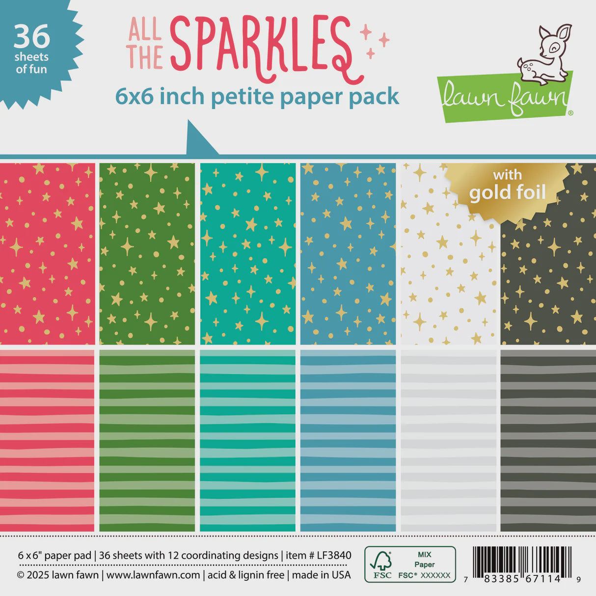 LF ALL THE SPARKLES 6X6 PAPER PAD