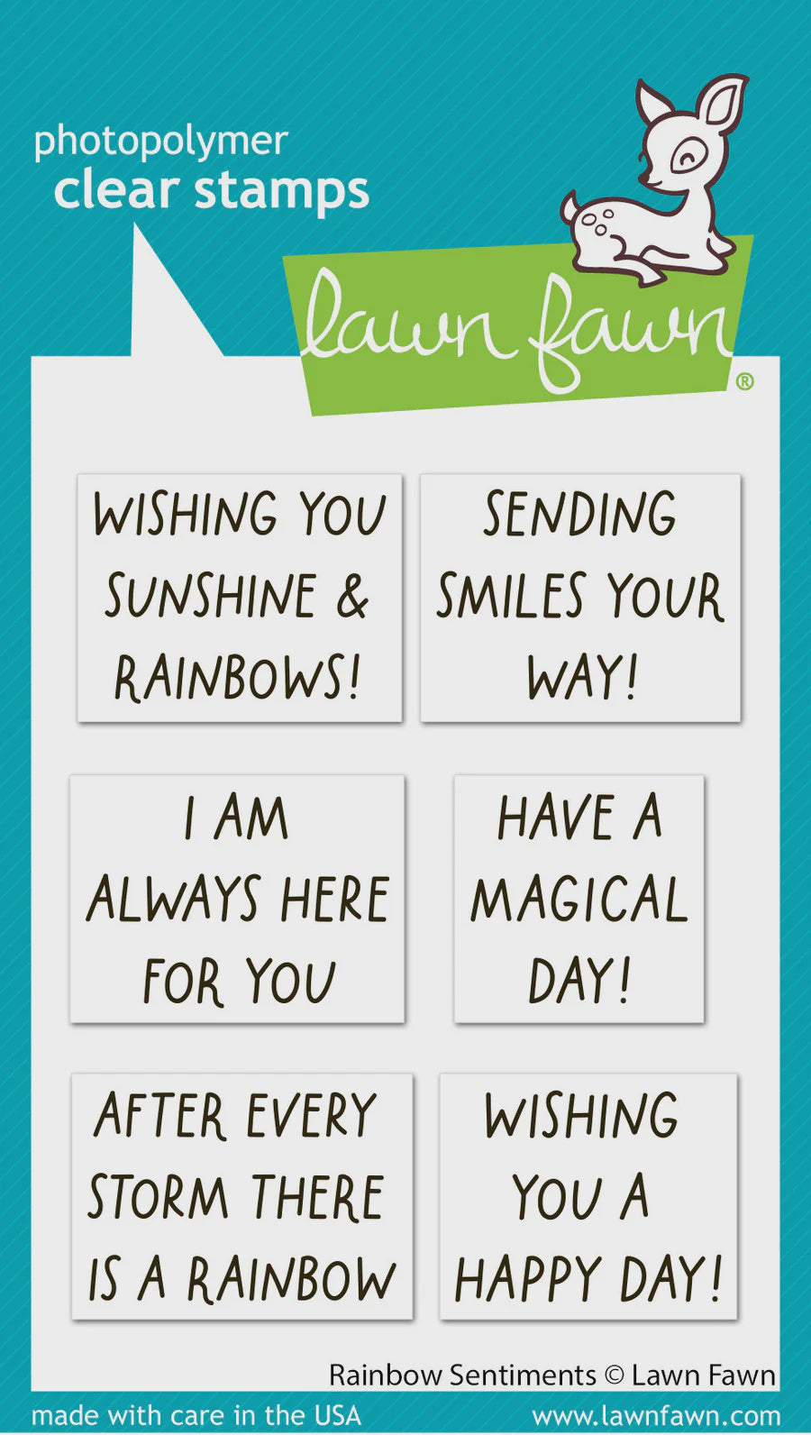 LF RAINBOW SENTIMENTS STAMP SET