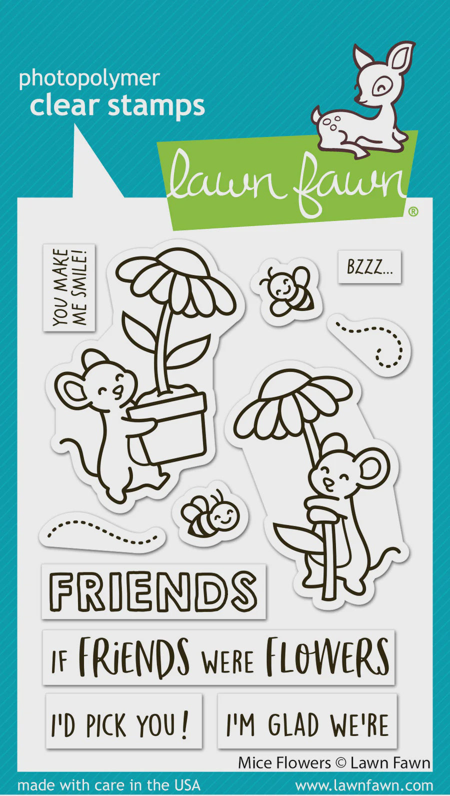 LF MICE FLOWERS STAMP SET