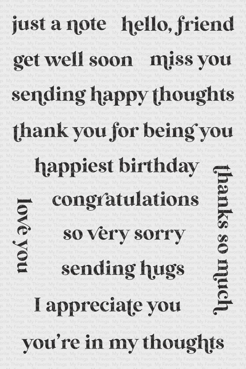 MFT ESSENTIAL MESSAGES STAMP SET