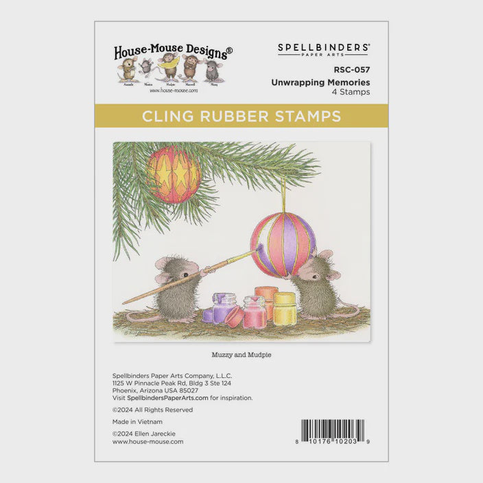 SB UNWRAPPING MEMORIES CLING RUBBER STAMP SET