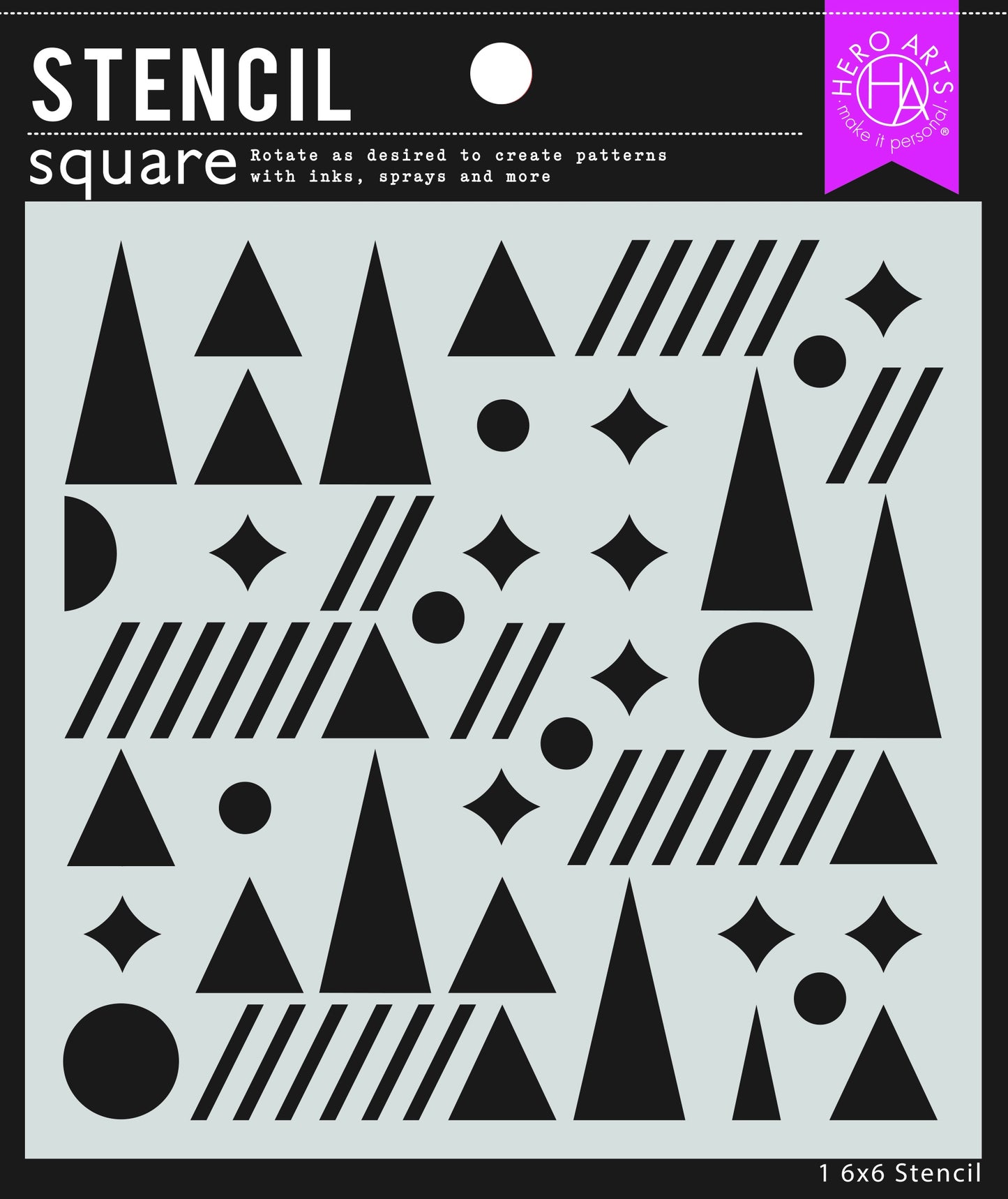 HA GEOMETRIC HOLIDAY STENCIL