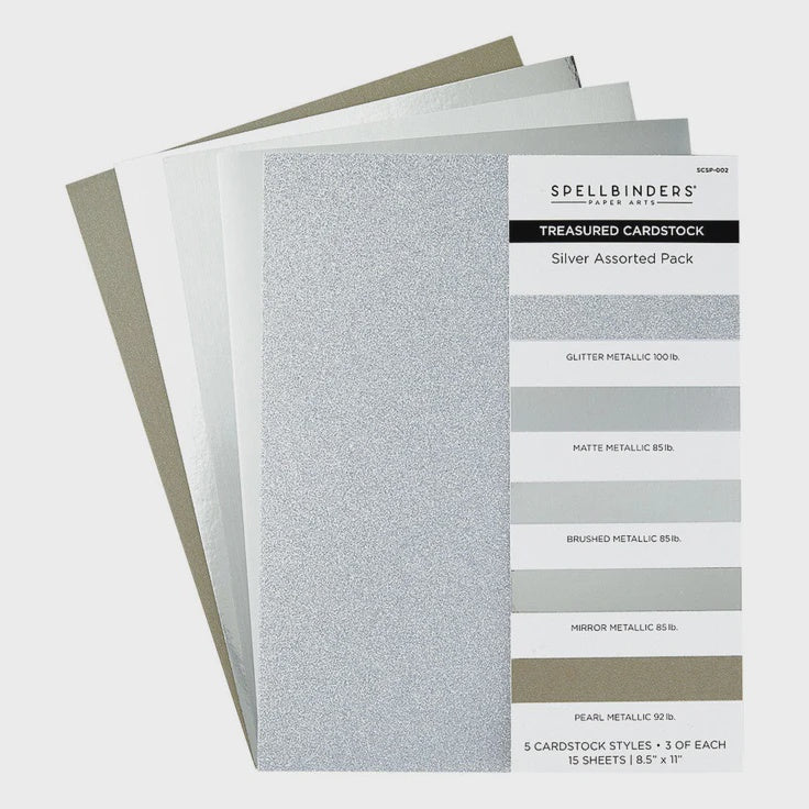 SB SILVER ASSORTED PACK TREASURED CARDSTOCK