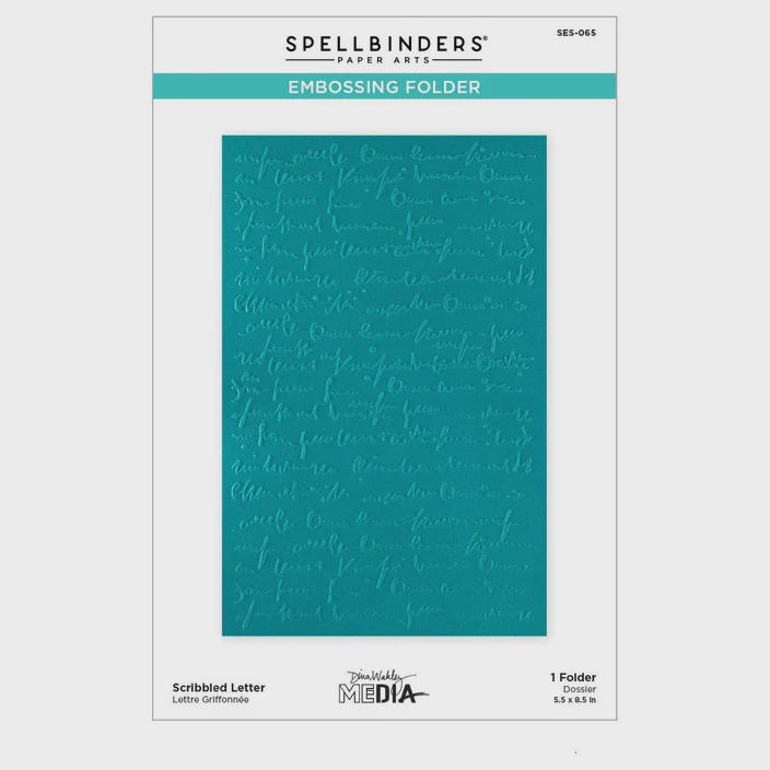SB SCRIBBLED LETTER EMBOSSING FOLDER