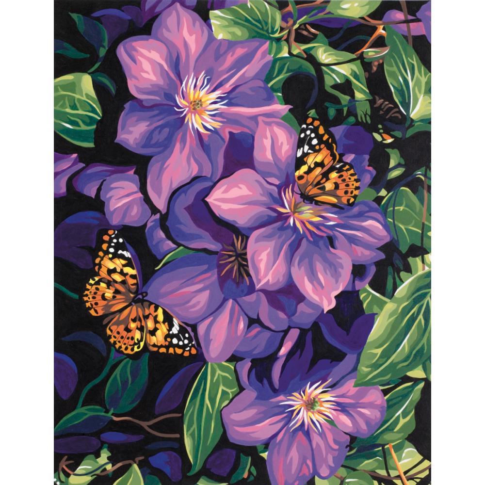 PAINTWORKS CLEMATIS AND BUTTERFLIES