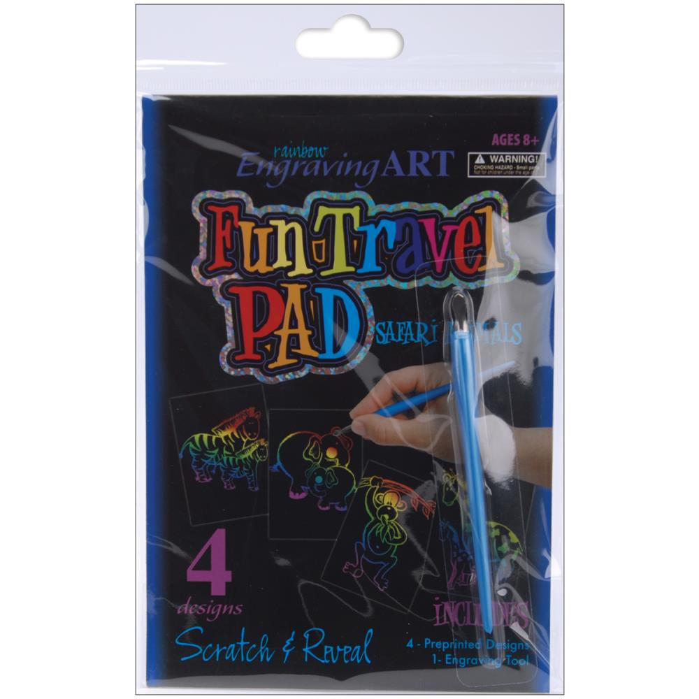 ENGRAVING ART RAINBOW SAFARI ANIMALS