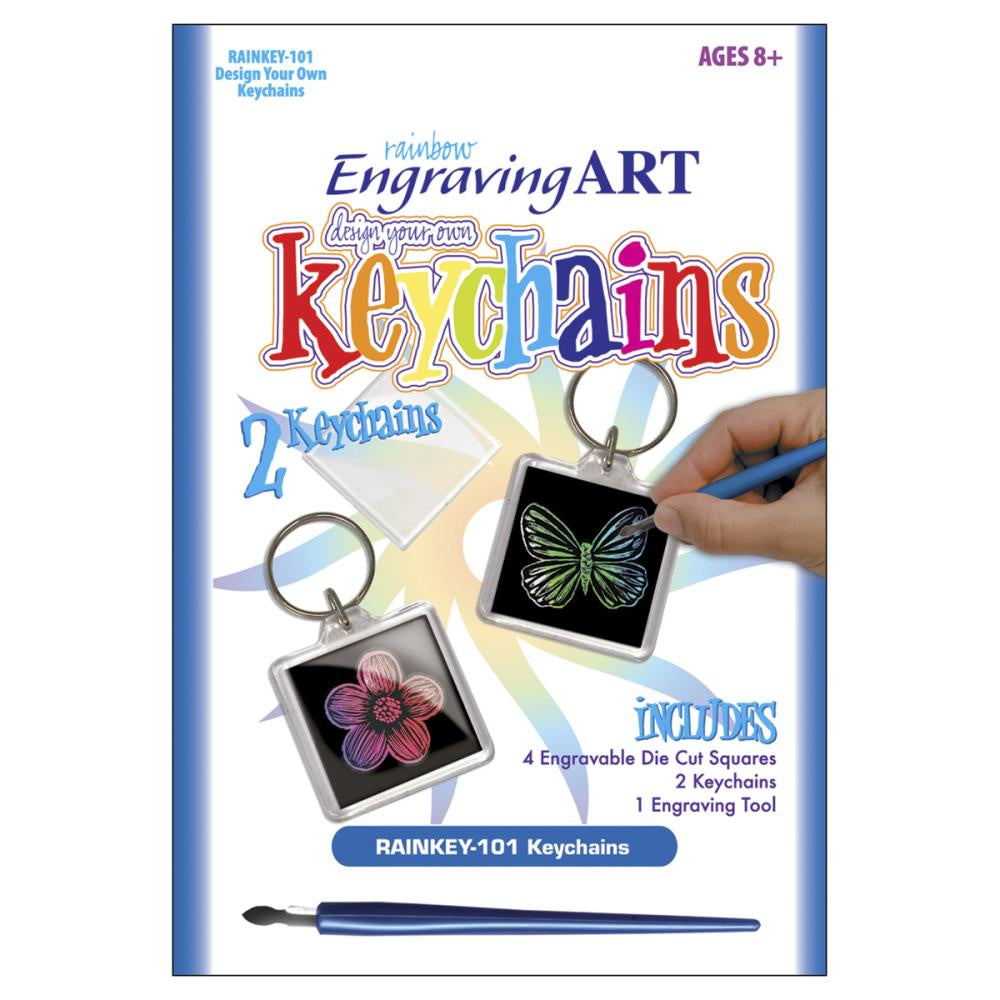 ENGRAVING ART RAINBOW KEYCHAINS
