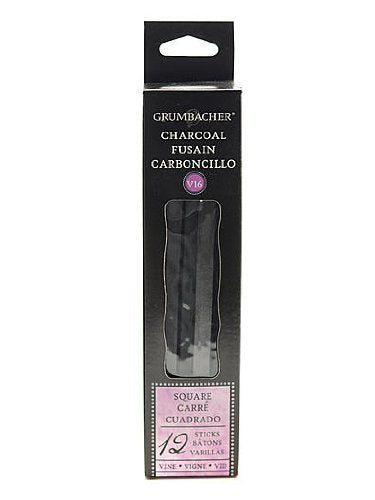 GRUM VINE CHARCOAL SQUARE 12 PC