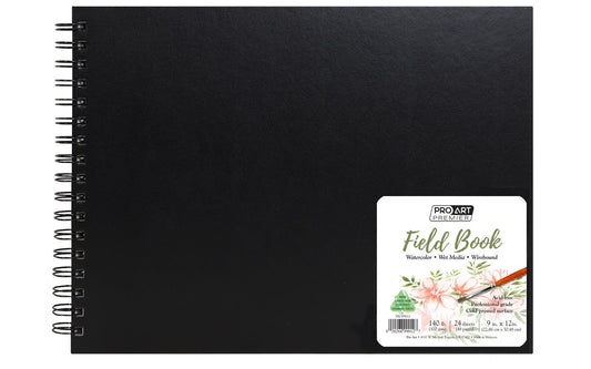 P A PREMIER FIELD BOOK WATERCOLOR 9X12 SPIRAL BOUND