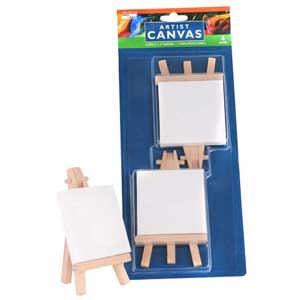 PA MINI CANVAS & EASEL 4 PCS