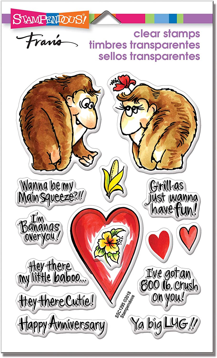 STA CLEAR GORILLA LOVE STAMP SET