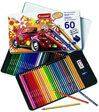 BRUNZEEL 60 PC COLORED PENCIL TIN