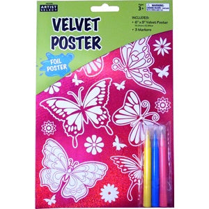 AS FOIL POSTER BUTTERFLIES PINK