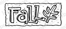 IO FALL WOOD MOUNTED STAMP