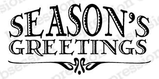 IO SEASONS GREETINGS WOOD MOUNTED STAMP