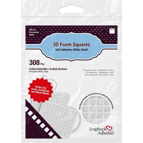 3L 3D FOAM SQUARES SMALL WHITE