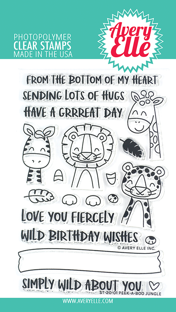 AE CLEAR PEEK-A-BOO JUNGLE STAMP SET