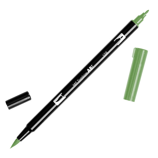 TOMBOW 158 DARK OLIVE DUAL BRUSH MARKER