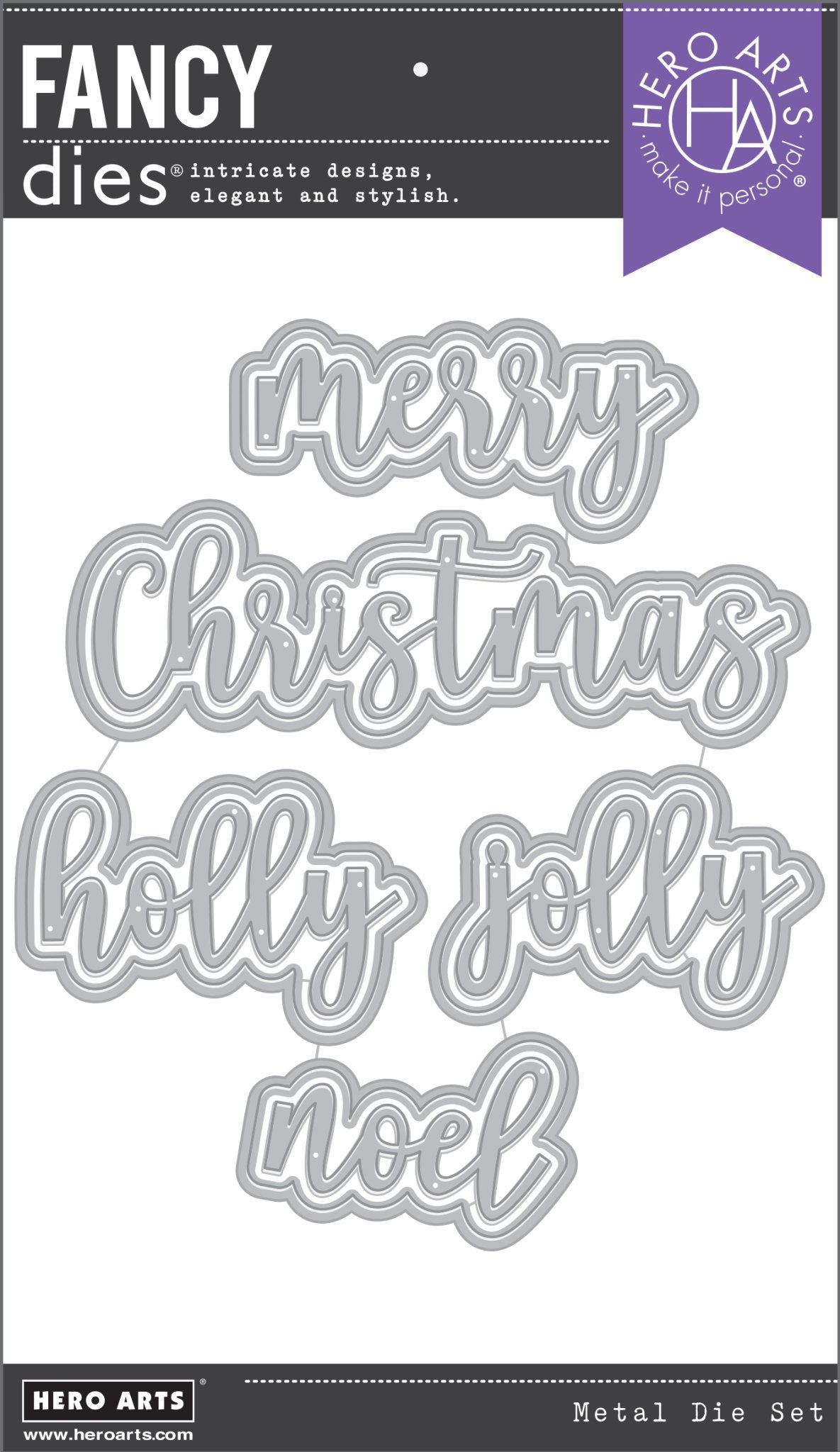 H A CHRISTMAS WORDS DIE SET