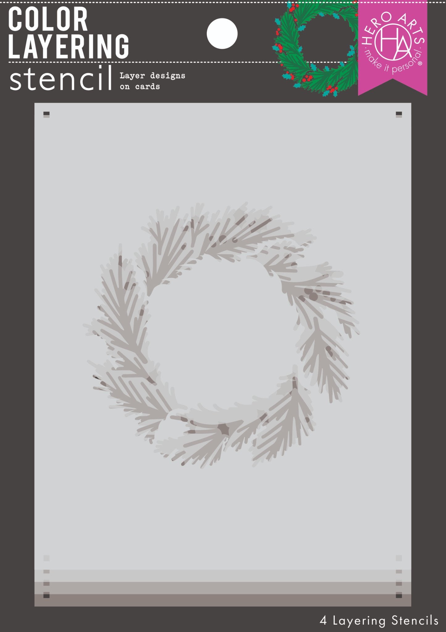 H A COLOR LAYERING WREATH STENCIL SET