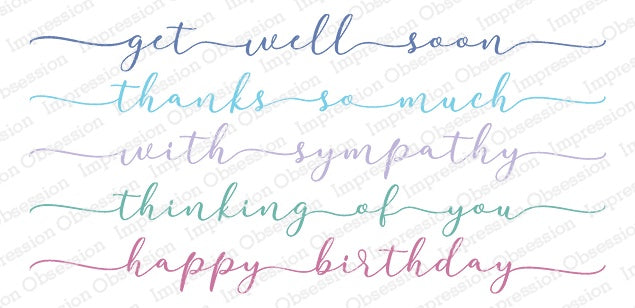 IO SLIM EVERYDAY SENTIMENTS CLING STAMP SET