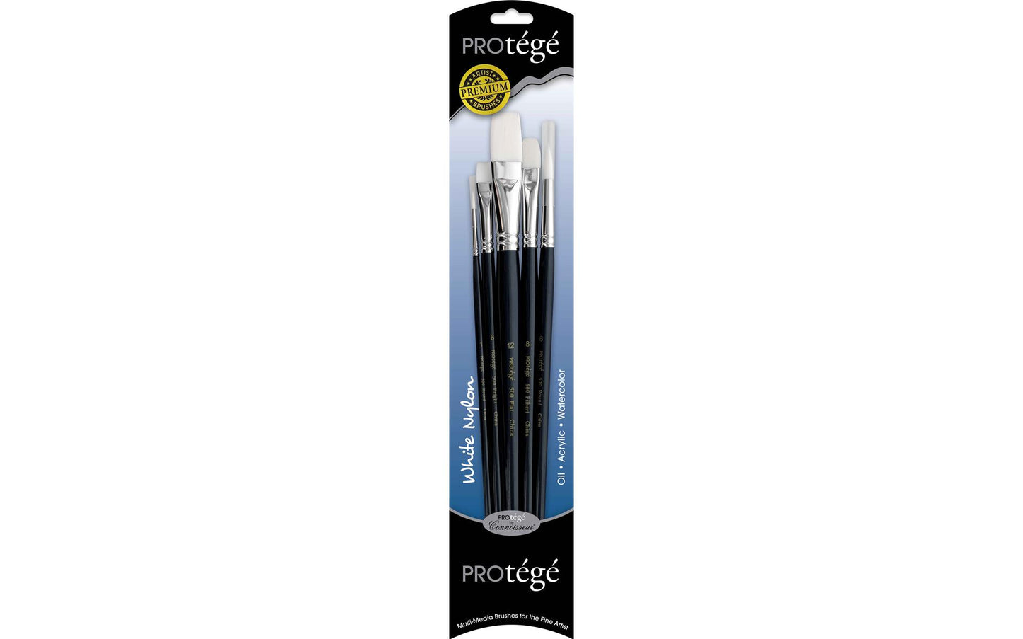 PROTEGE WHITE NYLON MULTIMEDIA BRUSH SET