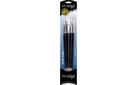 PROTEGE WHITE NYLON MULTIMEDIA BRUSH SET