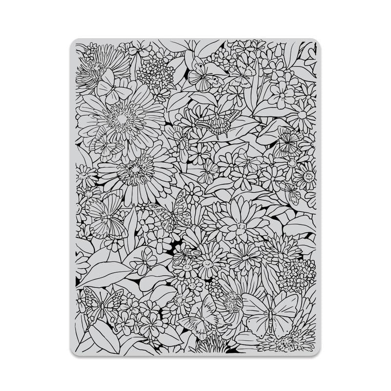 H A CLING BUTTERFLY GARDEN BACKGROUND STAMP