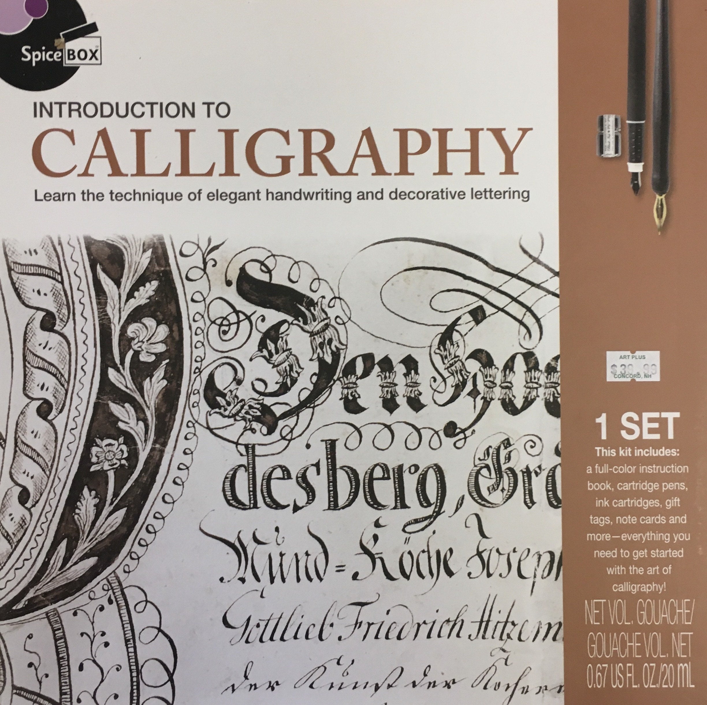 Calligraphy Kit - Calligraphy Pen Set with Book & Instructions