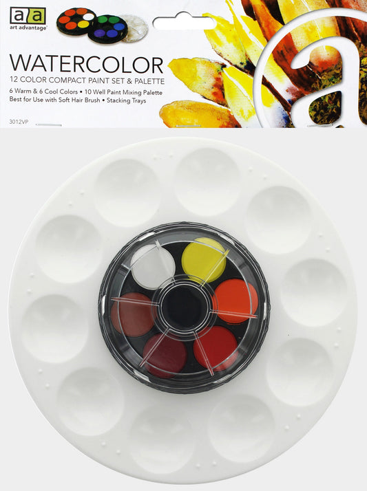 ART AD WATERCOLOR COMPACT AND PALETTE SET