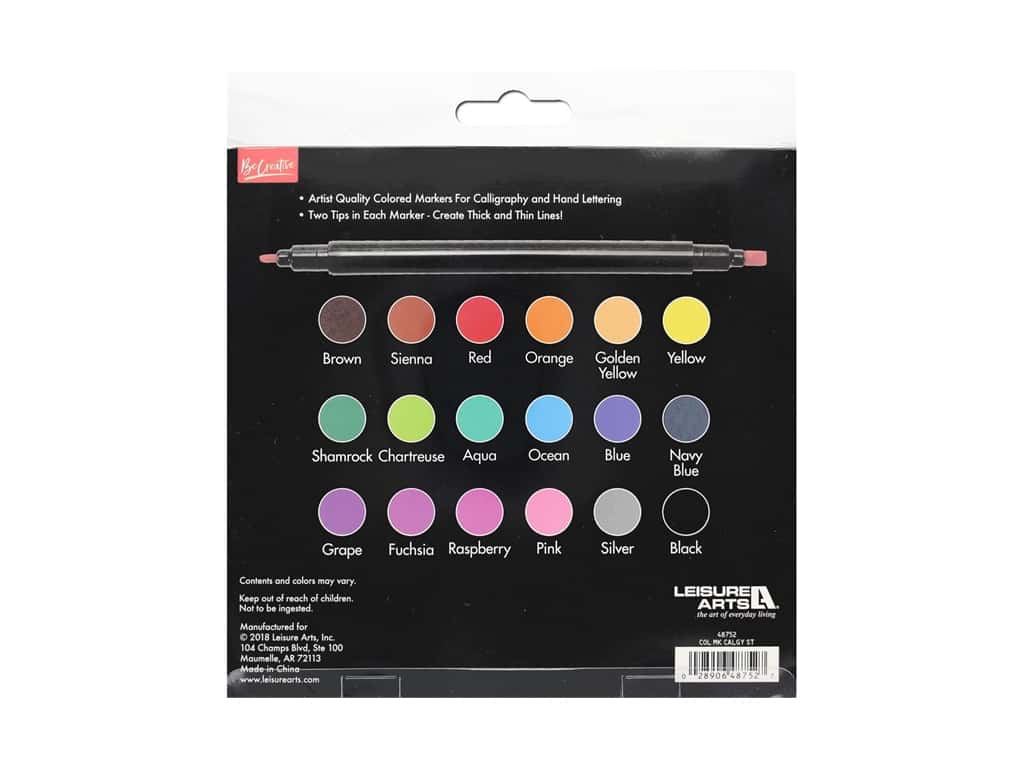 LA 18 DUAL TIP CALLIGRAPHY MARKERS