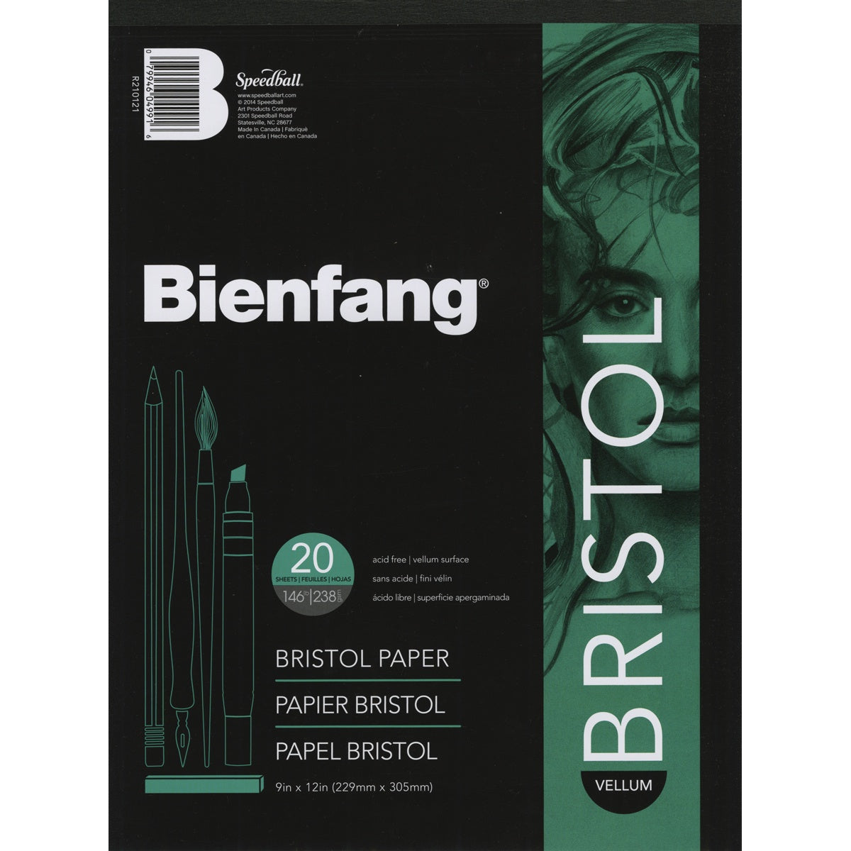 BRISTOL VELLUM PAD 9X12
