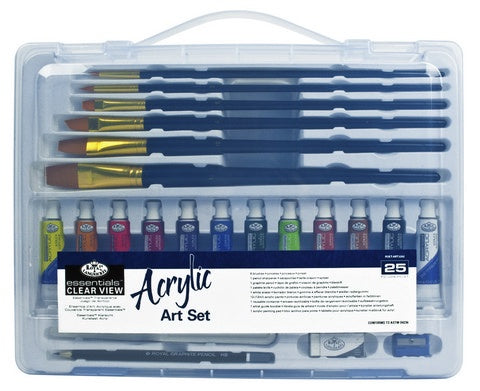 ROYAL ACRYLIC ART SET LARGE CLEAR VIEW