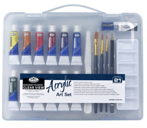 ROYAL ACRYLIC ART SET SMALL CLEAR VIEW