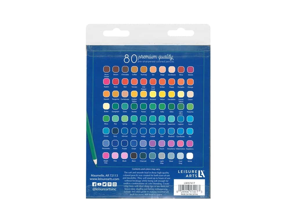 LA 80 PREMIUM COLORED PENCILS