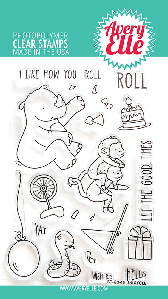 AE CLEAR UNICYCLE STAMP SET