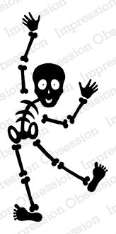 IO SKELETON 2 WOOD MOUNTED STAMP
