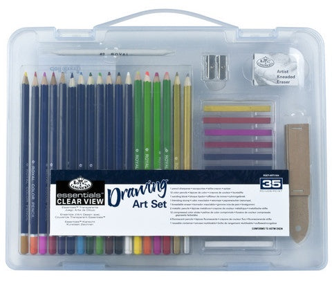 ROYAL DRAWING ART SET SMALL CLEAR VIEW