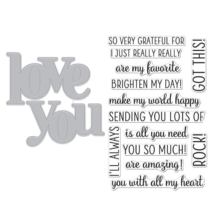 H A CLEAR I LOVE YOU STAMP AND DIE SET XL