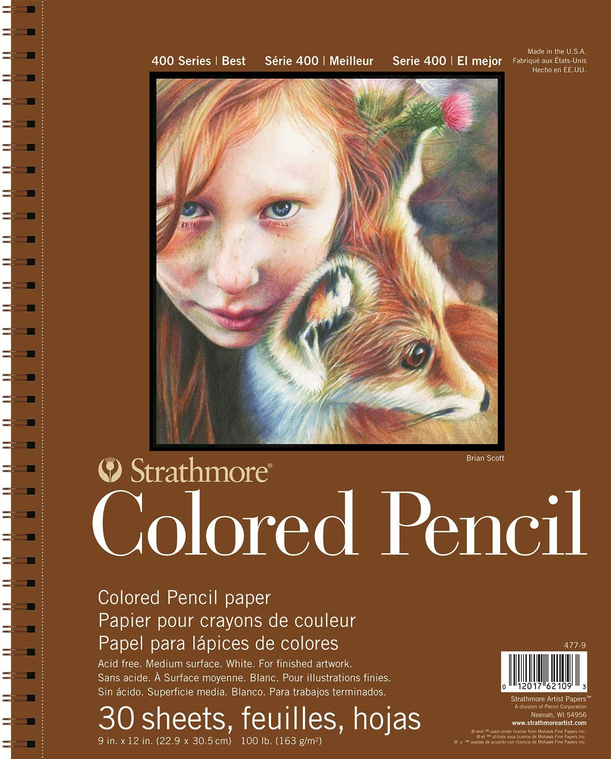 SM COLORED PENCIL PAD 9X12