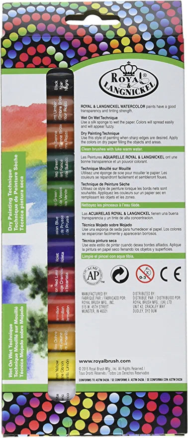 ROYAL WATERCOLOR SET 12 PC