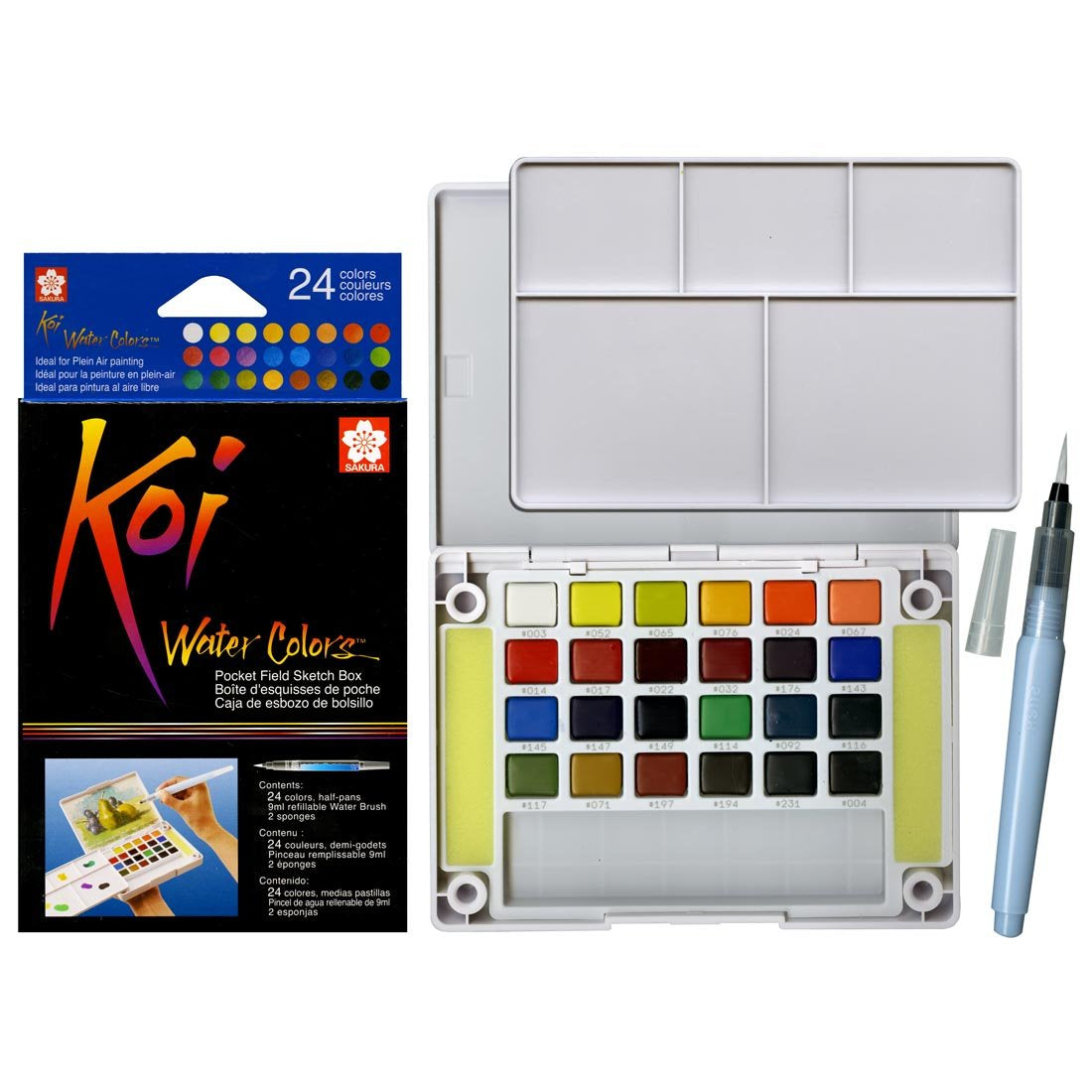 KOI WATERCOLOR 24 COLOR POCKET SKETCH BOX
