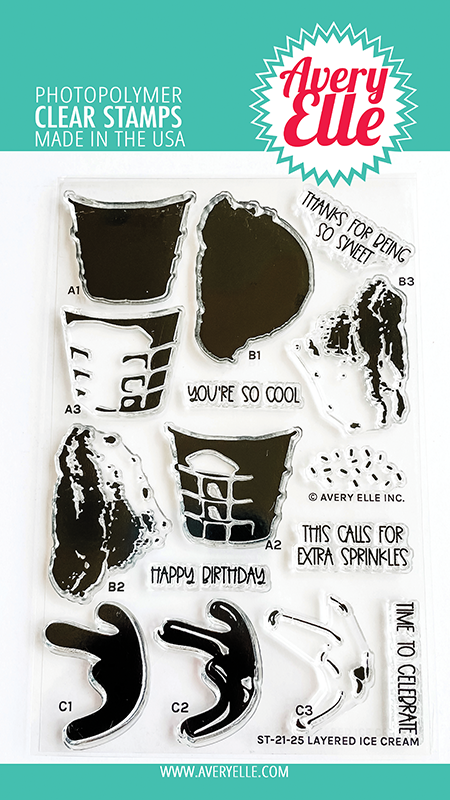 AE CLEAR LAYERED ICE CREAM STAMP SET