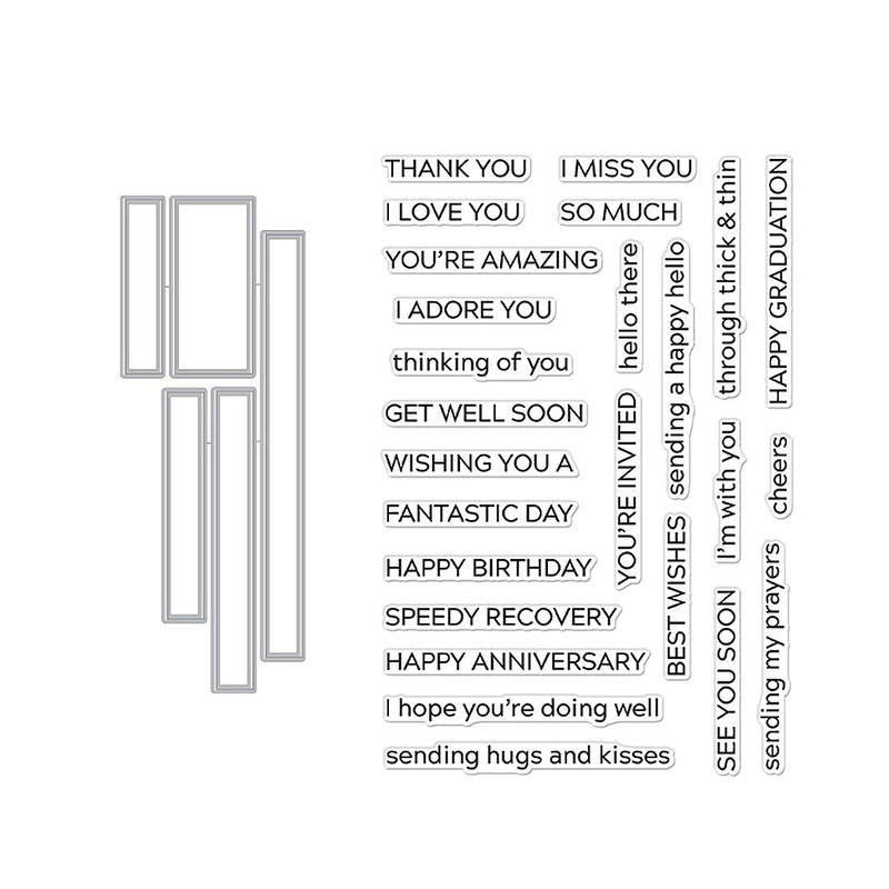 H A MESSAGE STRIPS STAMP & CUT XL