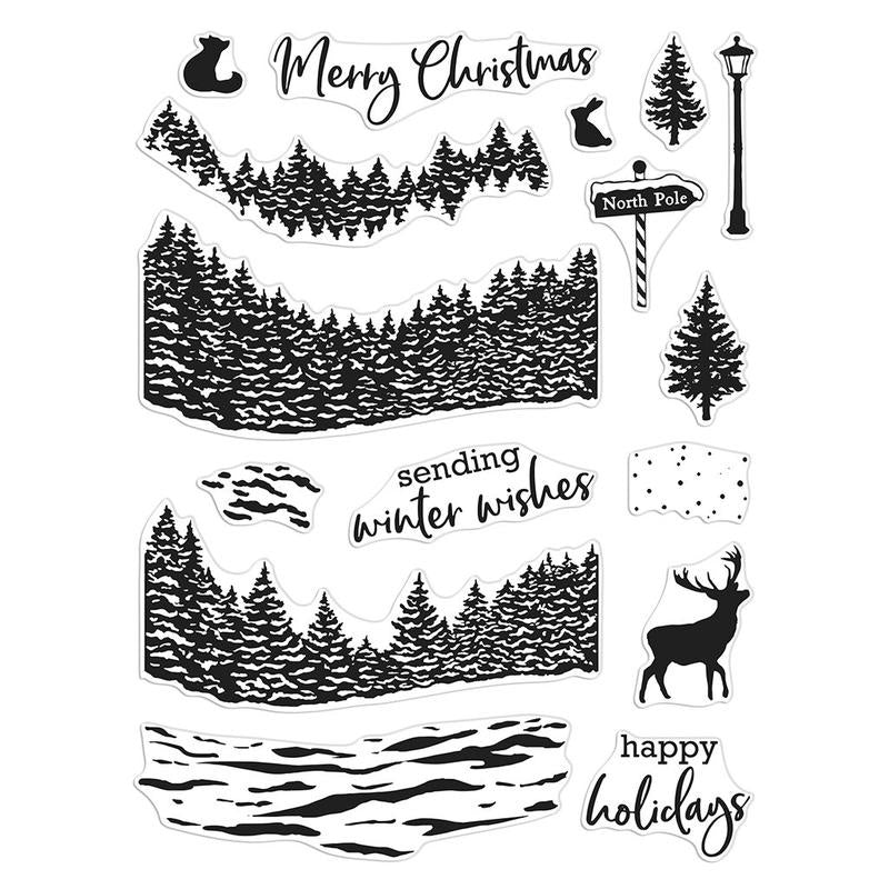 H A CLEAR WINTER WOODS HEROSCAPE STAMP SET